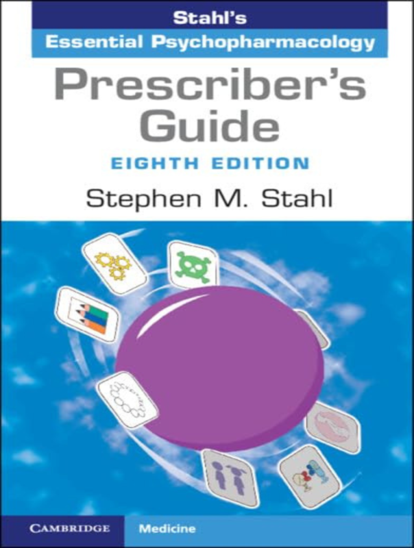 Prescriber's Guide: Stahl's Essential Psychopharmacology 8th Edition Book Cover - Comprehensive Resource on Psychopharmacology.