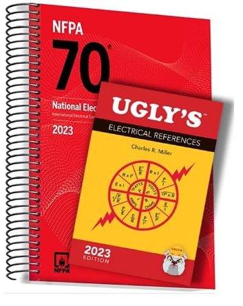 NFPA 70 National Electrical Code 2023 Edition Spiralbound with Ugly’s Electrical References 2023 Spiral-bound