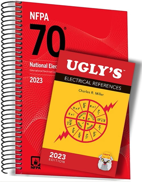 NFPA 70 National Electrical Code 2023 Edition Spiralbound With Index Tab + Ugly’s Electrical References, 2023 Edition Spiral-bound