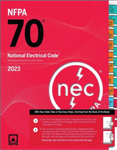 NFPA 70 National Electrical Code 2023 NEC Code Book with Index Tab (nec 2023 code book) - Paperback, essential resource for electricians and safety professionals.