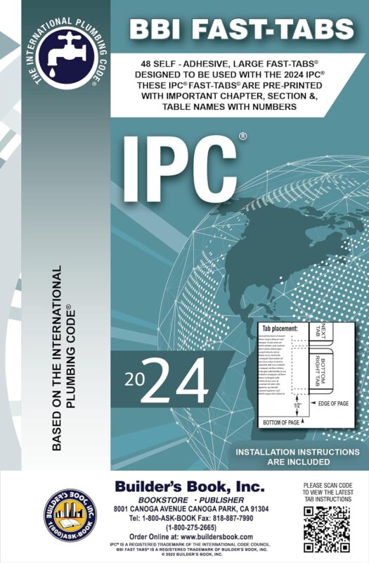 International Plumbing Code Fast Tabs 2024 for Quick Reference and Compliance