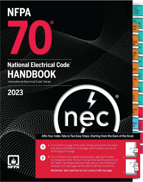 NFPA 70 National Electrical Code Handbook 2023 With Index Tabs