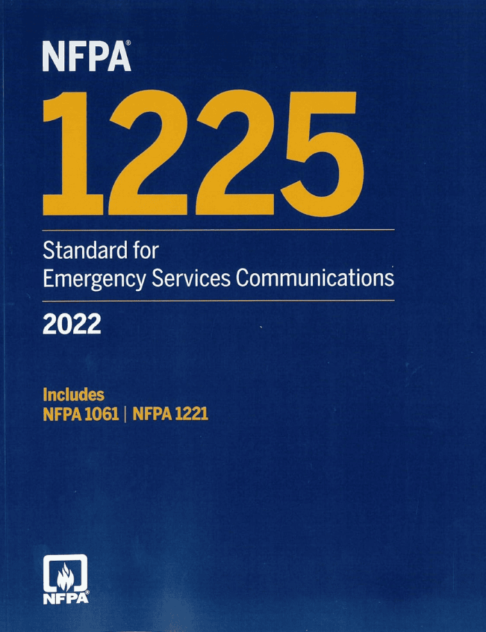 NFPA 1225: Standard for Emergency Services Communications, 2022 Edition (Paperback)